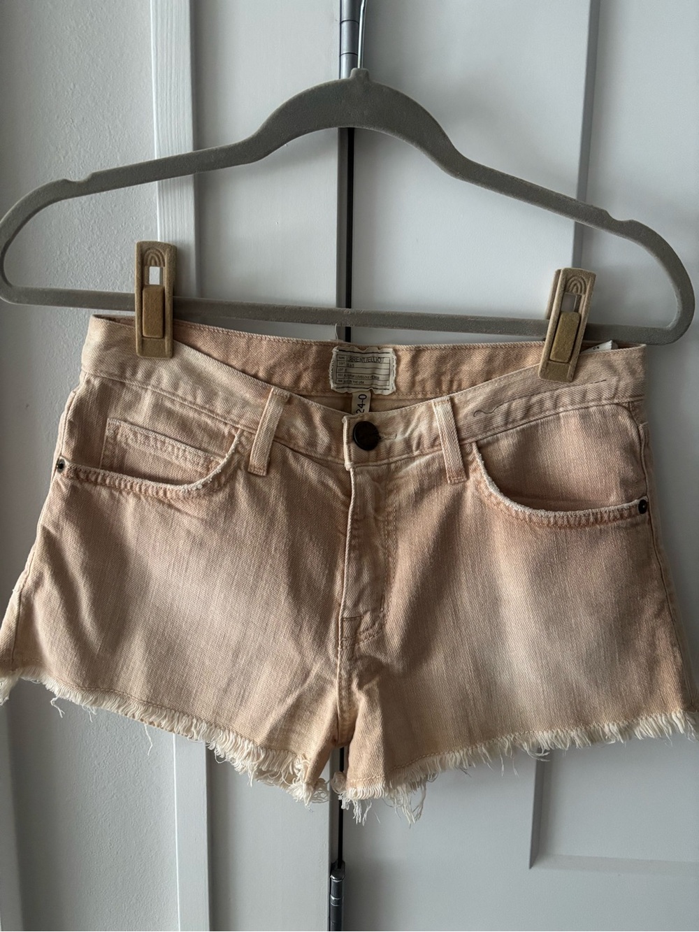 Current/Elliott Peach Denim Shorts